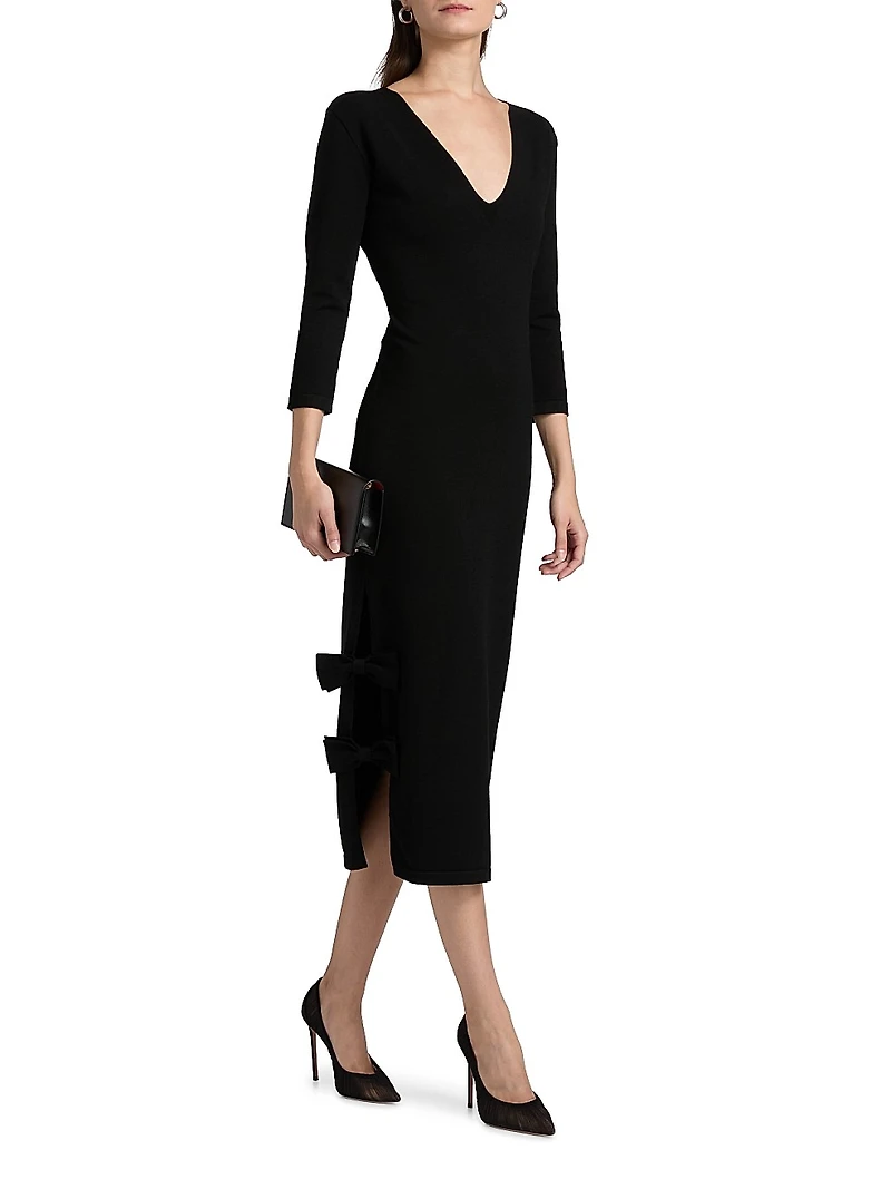 Dillak Pepper V-Neck Knit Dress