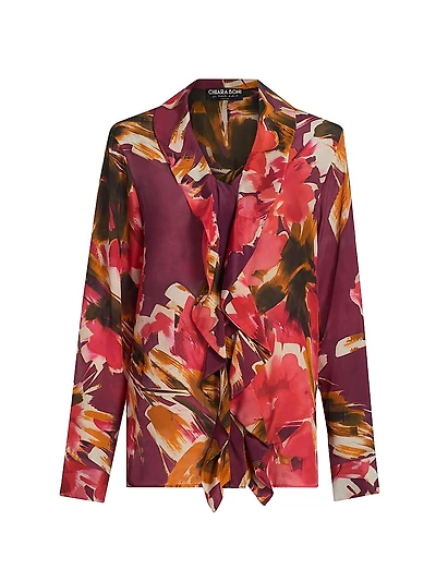 Rottil Floral Silk Chiffon Top