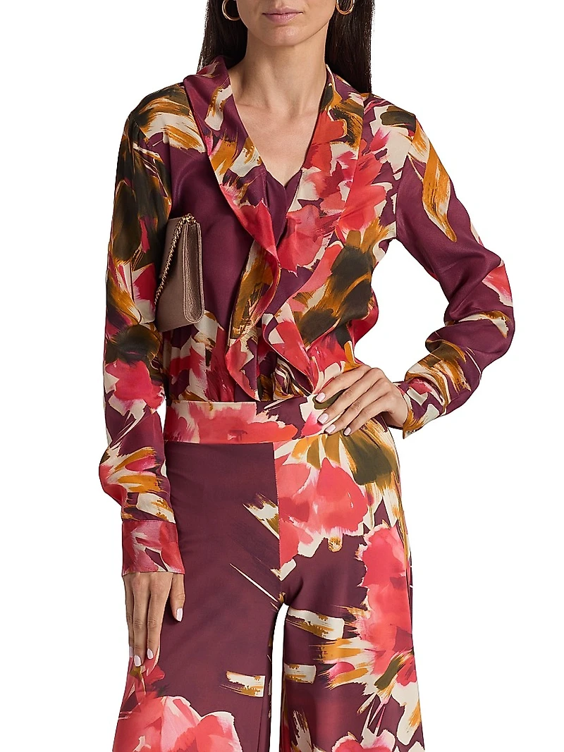Rottil Floral Silk Chiffon Top