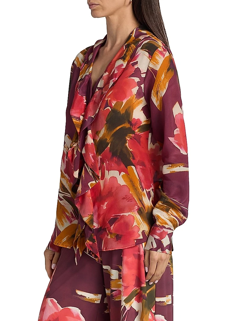 Rottil Floral Silk Chiffon Top