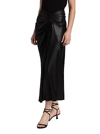 Rahma Splendid Relaxed-Fit Ruched Midi-Skirt