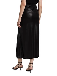 Rahma Splendid Relaxed-Fit Ruched Midi-Skirt