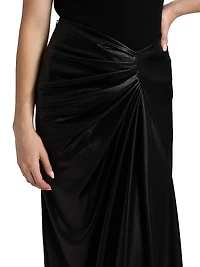 Rahma Splendid Relaxed-Fit Ruched Midi-Skirt