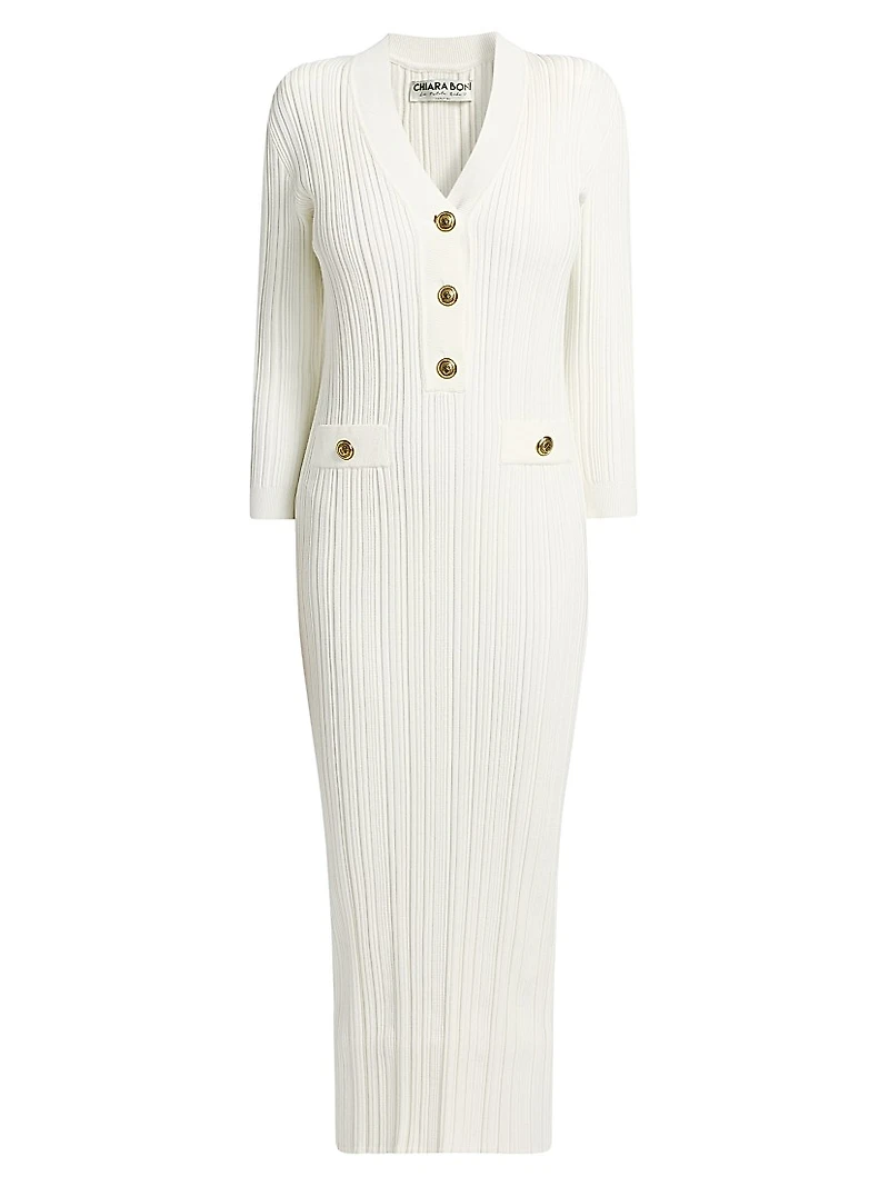 Nuj Pepper Rib-Knit Midi-Dress