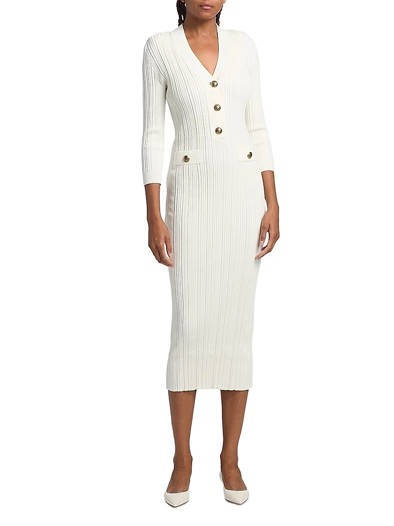 Nuj Pepper Rib-Knit Midi-Dress