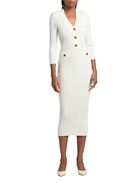 Nuj Pepper Rib-Knit Midi-Dress