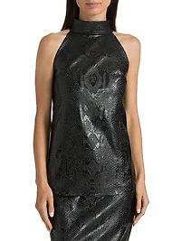 Tiffy Jersey Halterneck Top