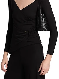 Clami Wool-Blend Bias-Cut Top