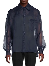 Oversized Sheer Silk Shirt