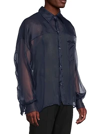 Oversized Sheer Silk Shirt
