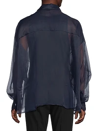 Oversized Sheer Silk Shirt