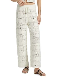 Maja Crochet Cotton-Blend Pants