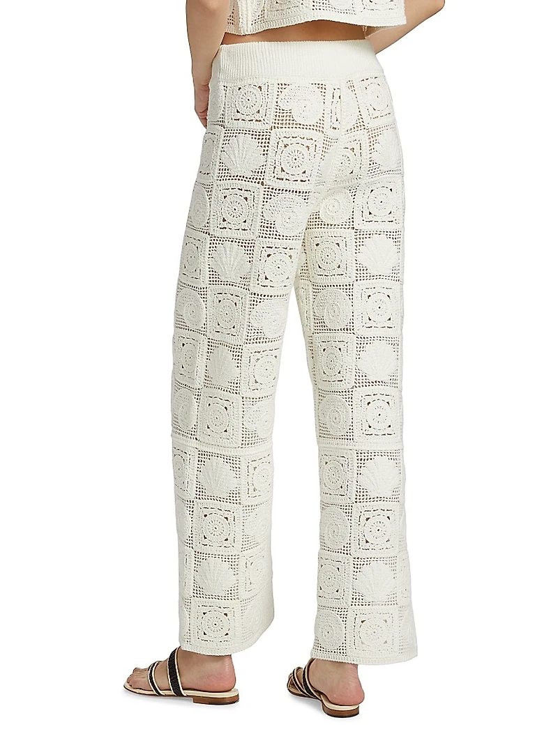 Maja Crochet Cotton-Blend Pants