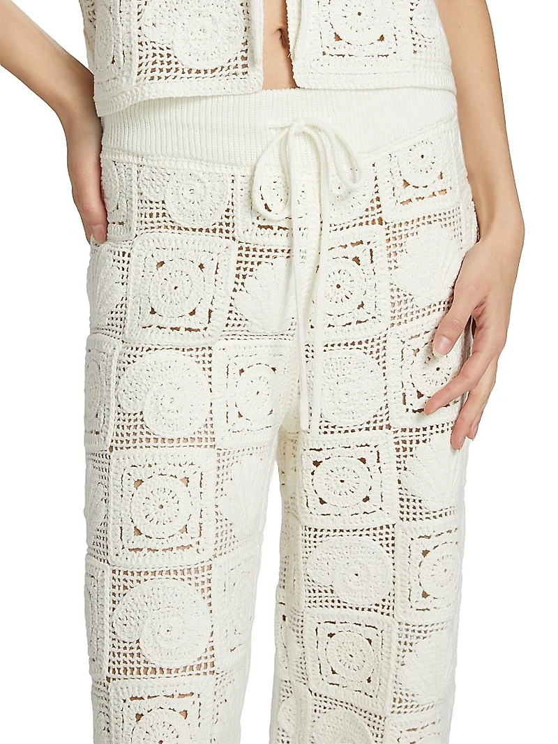 Maja Crochet Cotton-Blend Pants