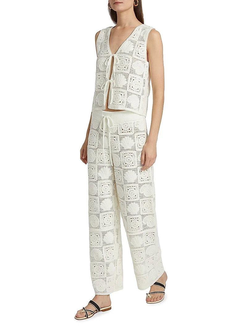 Maja Crochet Cotton-Blend Pants