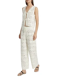 Maja Crochet Cotton-Blend Pants