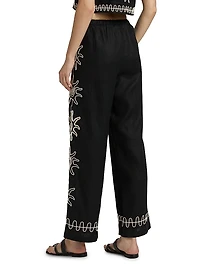 Emmie Embroidered Linen Pants