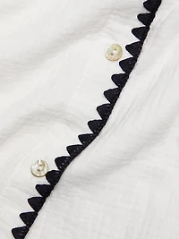 Idania Contrast-Piped Cotton Shirt