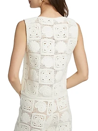 Paz Crochet-Knit Sleeveless Top