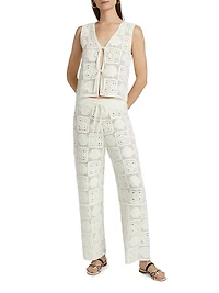 Paz Crochet-Knit Sleeveless Top