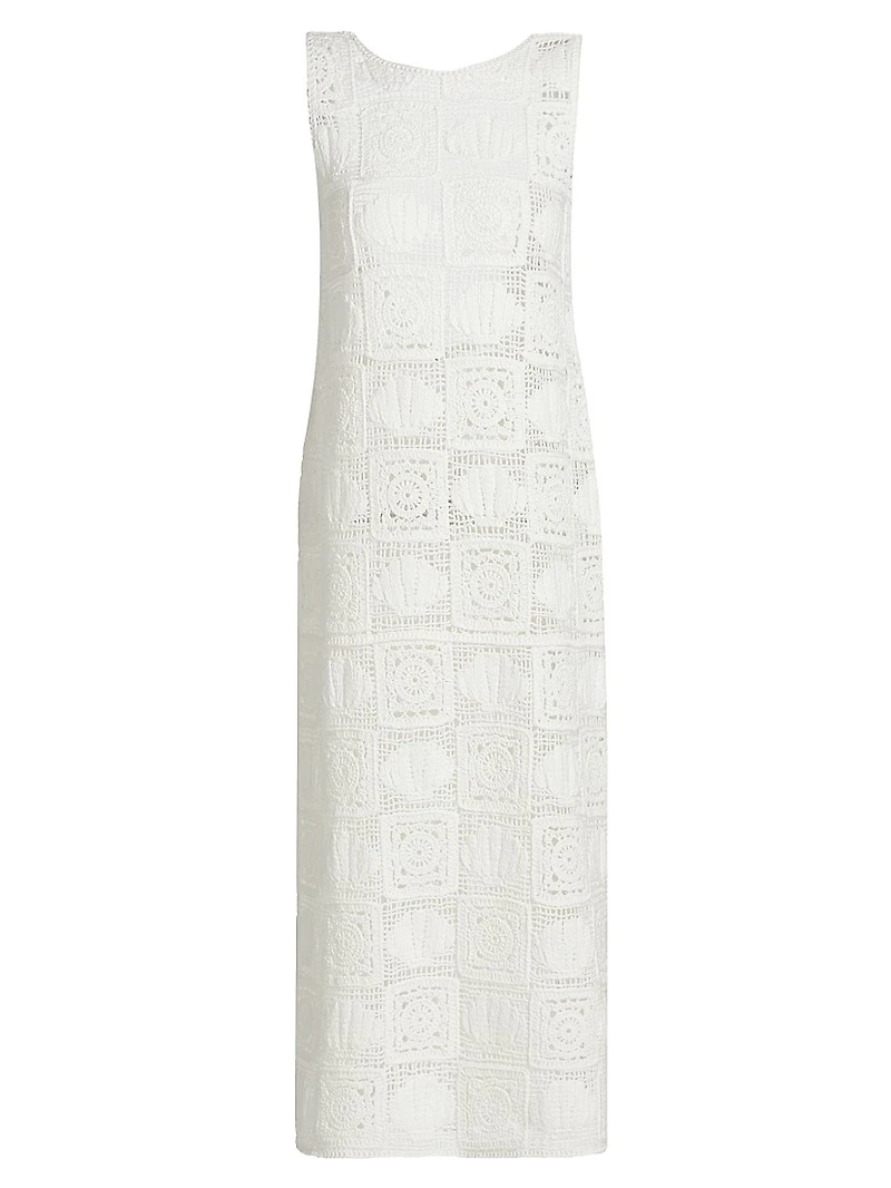 Calla Crochet-Knit Midi-Dress
