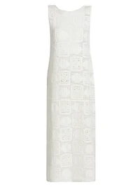 Calla Crochet-Knit Midi-Dress