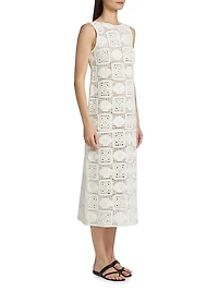 Calla Crochet-Knit Midi-Dress