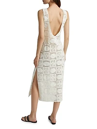 Calla Crochet-Knit Midi-Dress