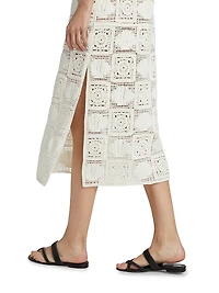 Calla Crochet-Knit Midi-Dress