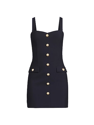 Brooks Pearl Button Minidress