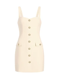 Brooks Pearl Button Minidress