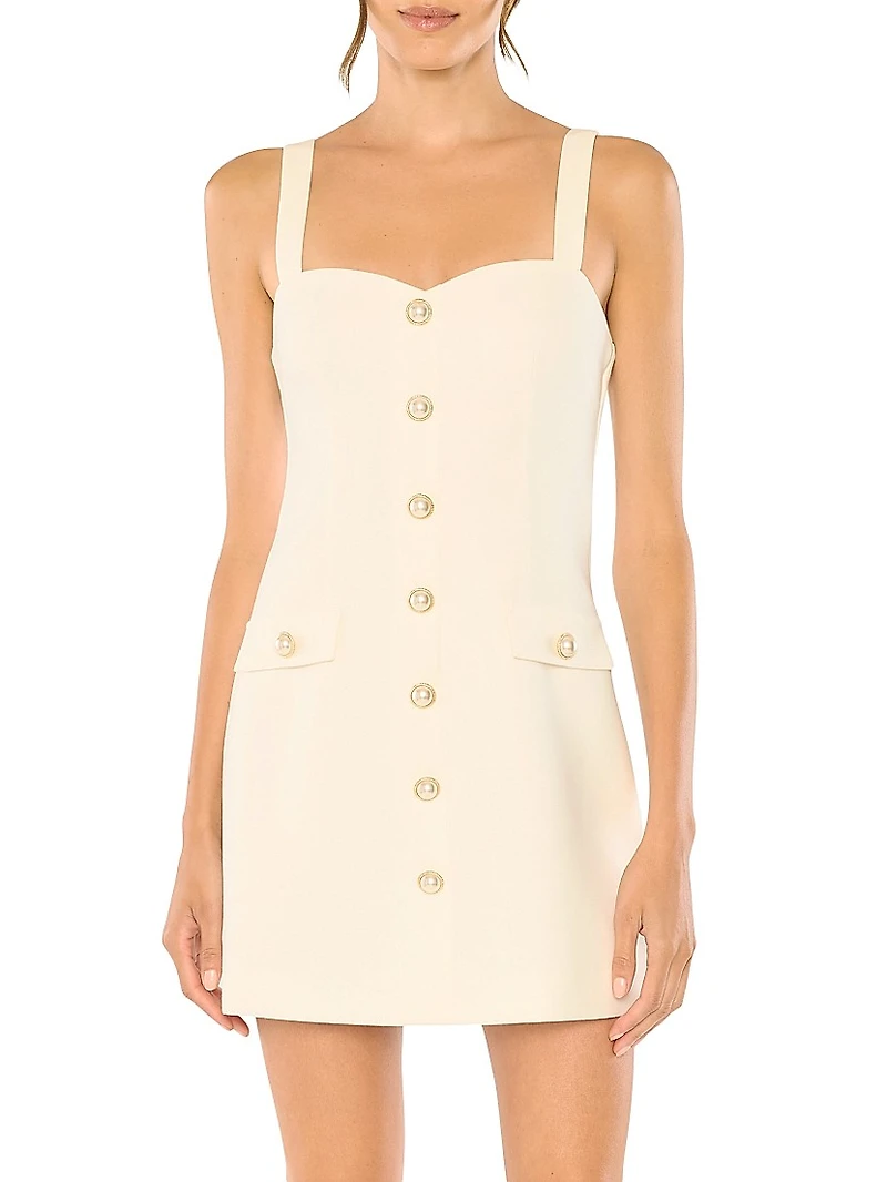 Brooks Pearl Button Minidress