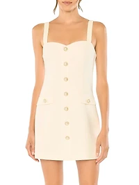 Brooks Pearl Button Minidress
