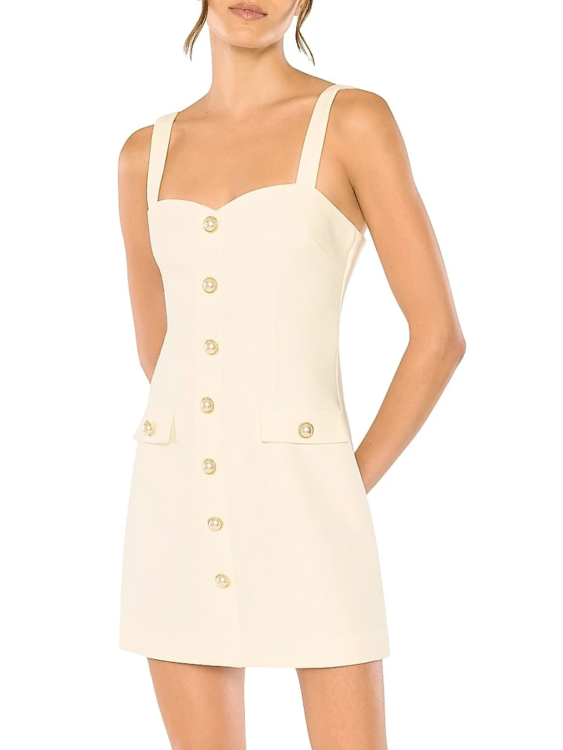 Brooks Pearl Button Minidress