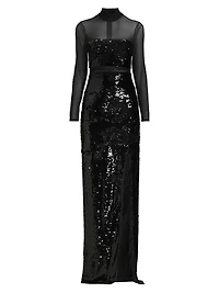 Andie Sequin & Mesh Gown