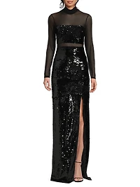 Andie Sequin & Mesh Gown