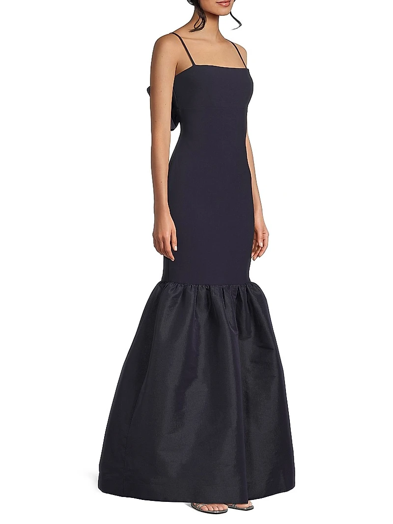 Morgette Bow-Detailed Strapless Mermaid Gown