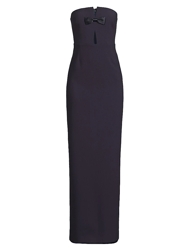 Fallon Strapless Bow Column Gown