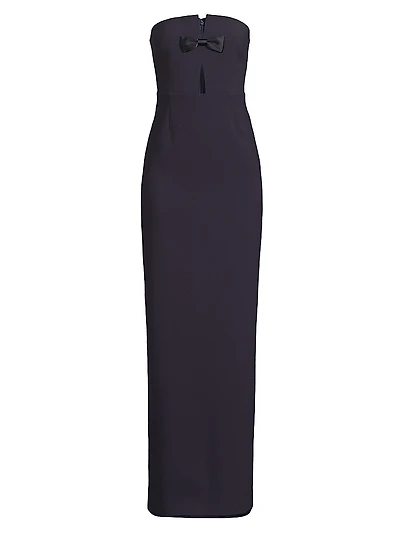 Fallon Strapless Bow Column Gown