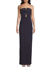 Fallon Strapless Bow Column Gown