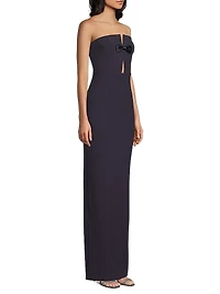Fallon Strapless Bow Column Gown