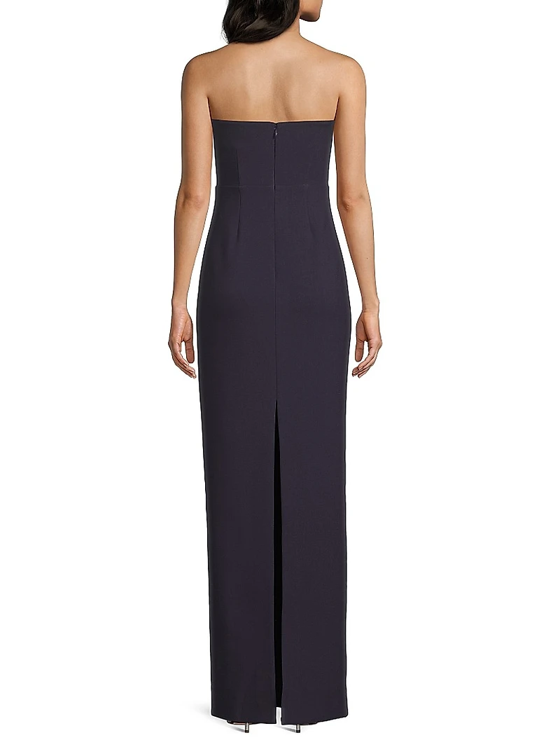 Fallon Strapless Bow Column Gown