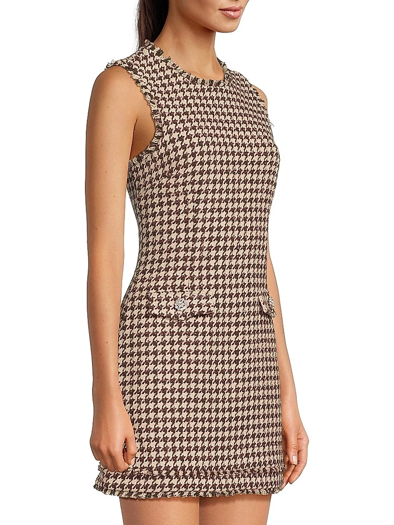 Azalea Houndstooth Minidress