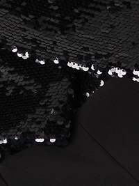 Rora Sequin Bow One-Shoulder Gown