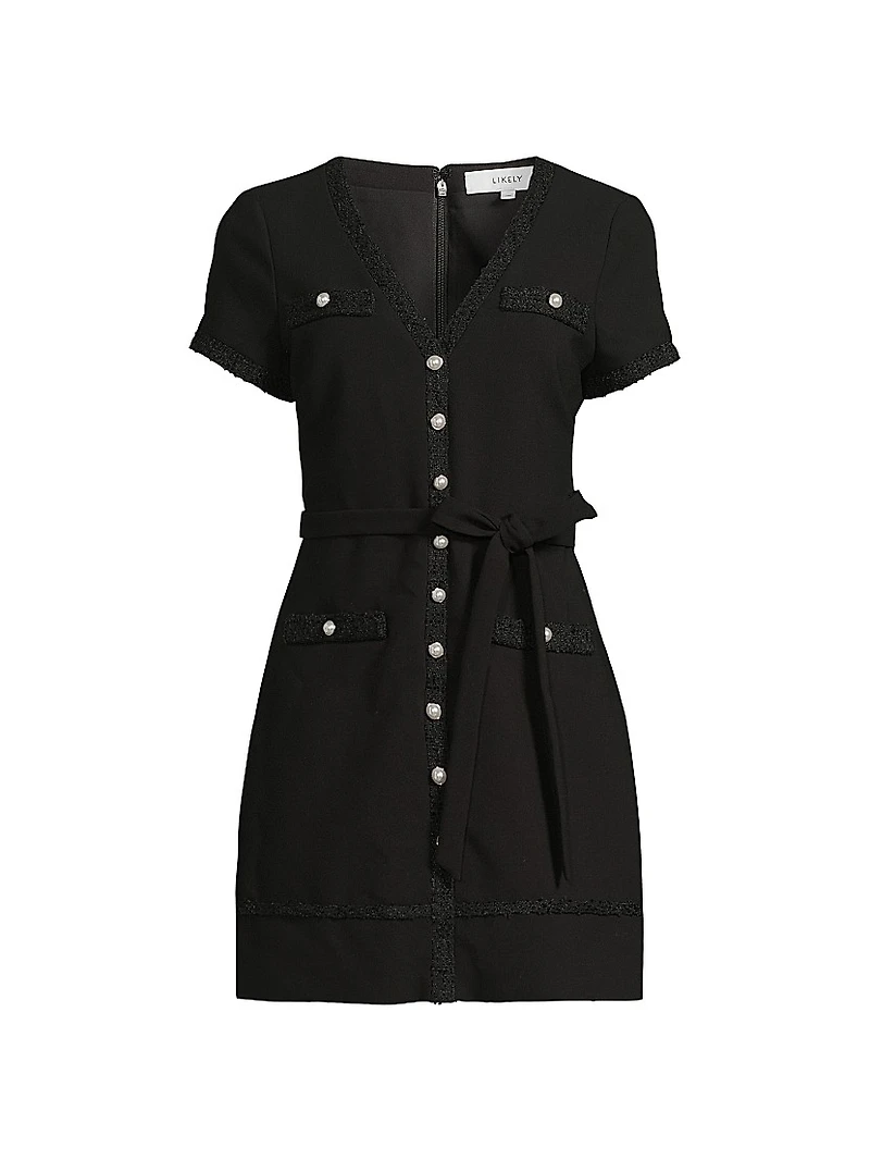 Jolie Embroidered Mini Shirtdress