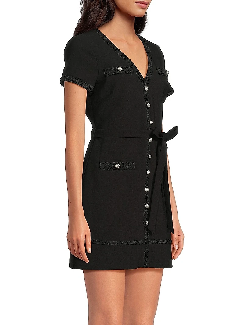 Jolie Embroidered Mini Shirtdress