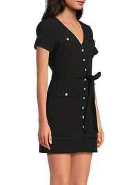 Jolie Embroidered Mini Shirtdress