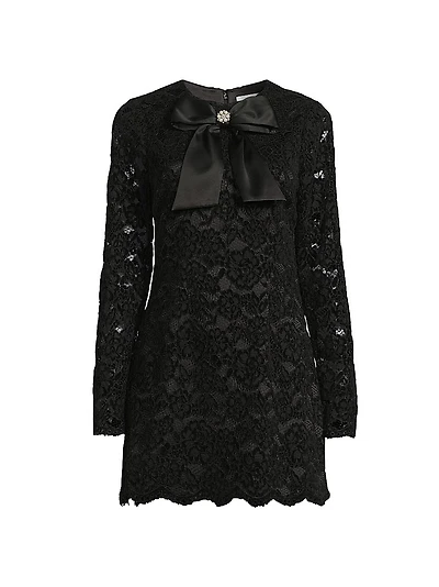 Tyler Lace Bow Minidress