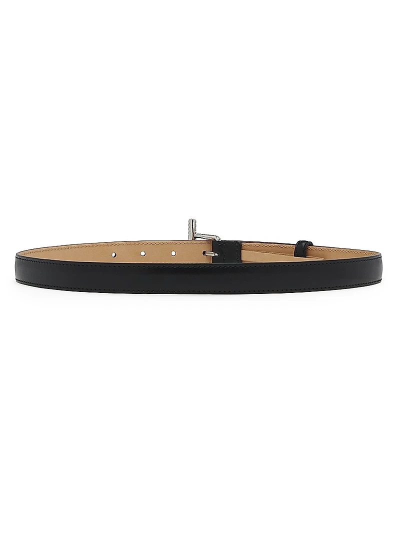 Embellished Leather T-Bar Belt