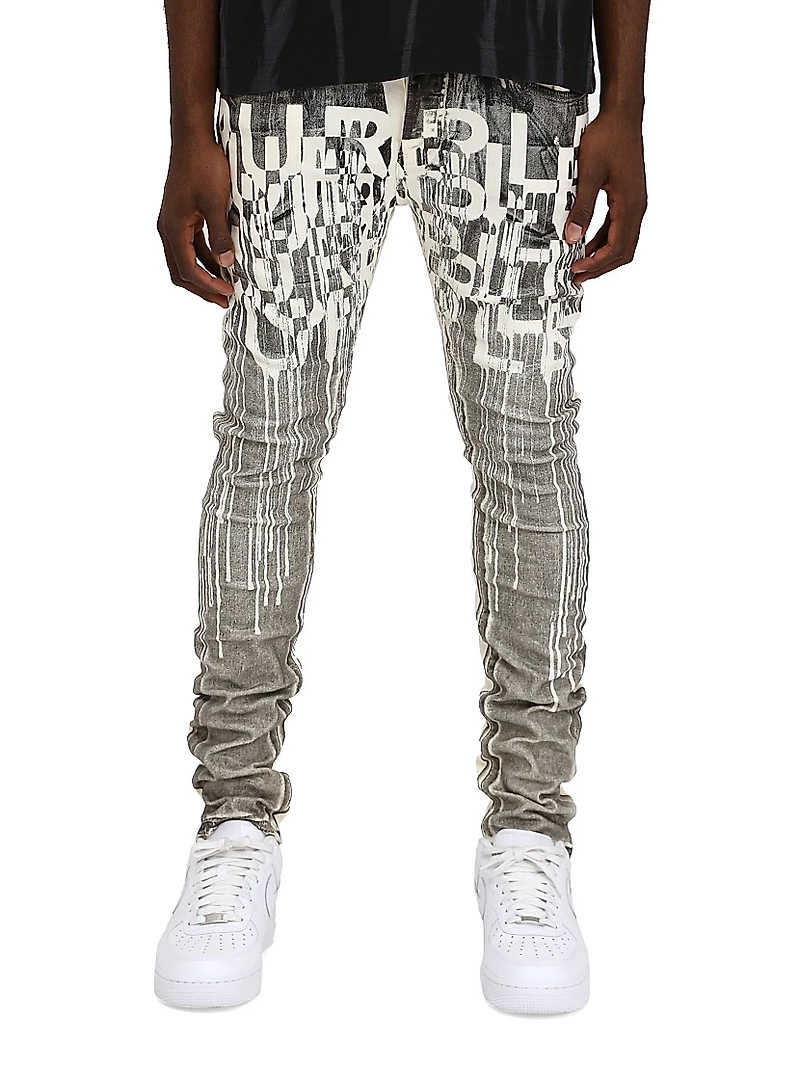 Reverse Black Foil Skinny Jeans